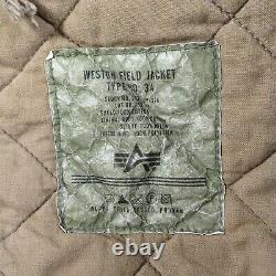 Alpha Industries M-65 Weston Field Jacket Padded Military Cold Weather Coat M