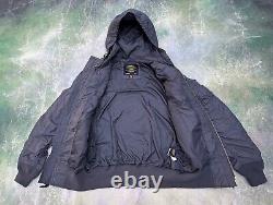 Alpha Industries Men's Gray Hooded Full Zip Jacket Size M
