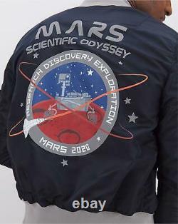 Alpha Industries Men's Ma-1 Lw Mission To Mars Bomber Jacket Rep Blue // Bnwt //