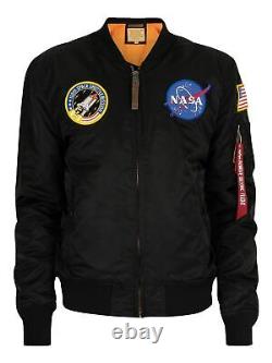 Alpha Industries Men's NASA Bomber Jacket, Black
