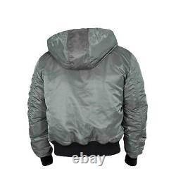 Alpha Industries Men's Winter Jacket Hooded Puffer FD Reversible black green