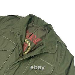 Alpha Industries Monarchy M-65 Field Jacket Mens Medium Green Khaki Made In USA