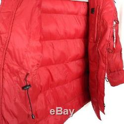 Alpha Industries N-3B Echo Elite Red Winter Jacket Fur Trim Hood Women Sz Medium