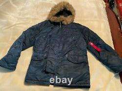 Alpha Industries N-3B Parka Extreme Cold Weather Size Medium Black Men's Jacket