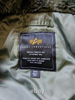 Alpha Industries N-3B Slim Fit Cold Weather Military Parka Sage Green NWT
