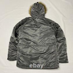 Alpha Industries Parka Extreme Cold Weather N-3B Jacket Grey Med EUC military