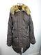 Alpha Industries Parka Jacket Womens Medium Brown N3b Extreme Cold