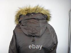 Alpha Industries Parka Jacket Womens Medium Brown N3B Extreme Cold