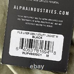 Alpha Industries Pile Liner Gen 2 Utility Jacket M Olive/Black Sherpa NWT $250