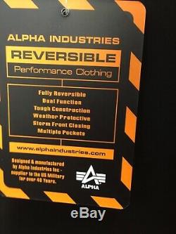 Alpha Industries Rep Blue Core Line MA-1 Reversible Flight/ Bomber Jacket