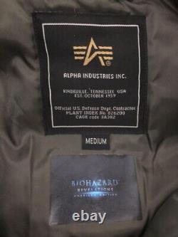 Alpha Industries × Resident Evil Jill Valentine N-3B Flight Jacket Khaki Size M