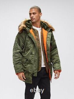 Alpha Industries Slim Fit N-3B Parka Coat Nylon 4 colors MJN31210C1