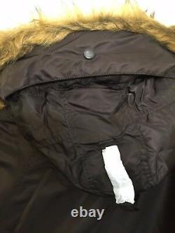 Alpha Industries Slim Fit N-3b Parka Mjn31210c1 Deep Brown Winter Coat Jacket