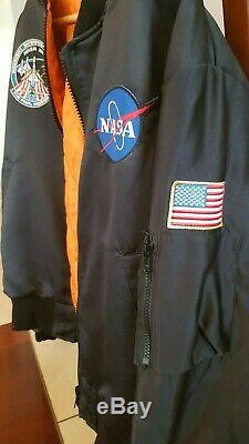 Alpha Industries Style NASA Vintage Bomber Jacket by Urban Outfitters M Black
