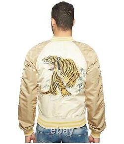 Alpha Industries Tiger MA-1 Reversible Souvenir Jacket MED Satin Bomber Sukajan