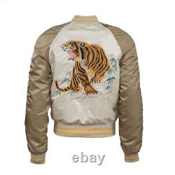 Alpha Industries Tiger MA-1 Reversible Souvenir Jacket MED Satin Bomber Sukajan