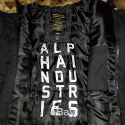 Alpha Industries Type N-3B Altitude Parka Jacket SZ Womens Cold Weather Black