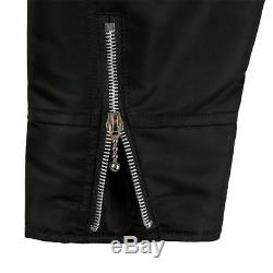 Alpha Industries Unisex Outlaw Biker Jacket Slim Fit Black Nylon XS, S, M, L, XL