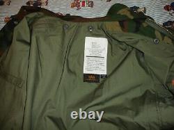 Alpha Industries Vintage M-65 Field Jacket Camo. NWT! Size Medium. On Sale