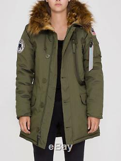 Alpha Industries Womens Ultra Warm Polar Hood Winter Jacket