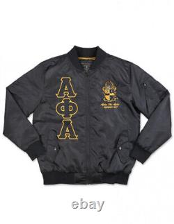 Alpha Phi Alpha Fraternity Bomber jacket Black Alpha Phi Alpha Bomber Jacket