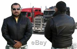 Alpha Trucker Dark Brown Leather Jacket Medium NEW RARE