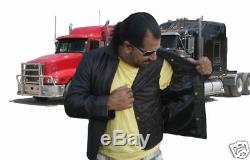 Alpha Trucker Dark Brown Leather Jacket Medium NEW RARE