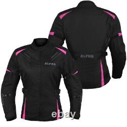 Alpha Womens Motorcycle Jacket Biker Ce Armor Riding Racing Ladies All Season