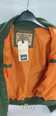 Alpha industries MA1 -TT bomber jacket size Medium BNWT rrp £135