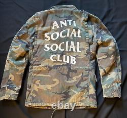Anti Social Social Club 2017 Alpha Industries Camo M65 Field Coat Jacket Med Ex+