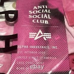 Antisocial social club X? Alpha Industries m65 jacket size medium pink NEW