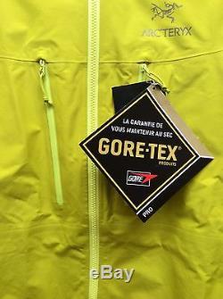 Arc'teryx Men's Alpha AR Hooded Goretex Shell Jacket Medium Genepi Green #14561