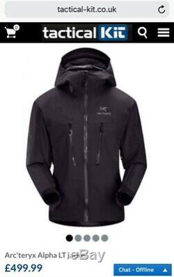 Arcteryx Alpha LT GORE-TEX Pro Jacket Black Size Medium Made In Canada