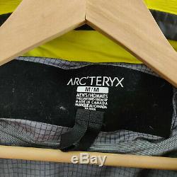 Arcteryx Alpha SV GoreTex Pro Rain Jacket Mens Medium Gray Nylon Full Zip w Hood