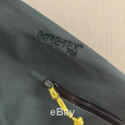 Arcteryx Alpha SV GoreTex Pro Rain Jacket Mens Medium Gray Nylon Full Zip w Hood