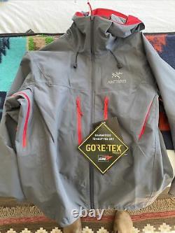 Arcteryx Alpha SV Jacket Gore-Tex PRO Medium (Grey/Red). NEW