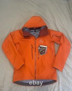 Arcteryx Mens Medium Alpha SV Goretex Pro Jacket Trail Blaze Orange