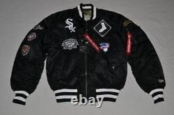 Authentic Alpha Industries New Era Mlb Chicago White Sox Ma-1 Bomber Ajcket New