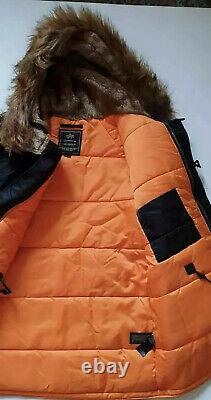 BRAND NEW ALPHA INDUSTRIES Extreme Weather Parka Jacket Coat Men Sz M Black