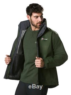 Berghaus Men's RG Alpha 3-in-1 Waterproof Jacket with Fleece, Duffel Bag, Medium