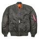 Brand New Alpha Industries Ma-1 Bomber Jacket Rep Grey Large Rrp £165