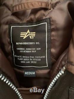 Breitling Alpha Industries Leather Flyers Cwu-45/p Rare Jacket Sz M
