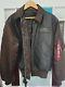 Breitling Flying Pilot Leather Jacket Size Medium New Alpha Industries Tags