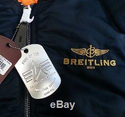 Breitling NAVITIMER 60th ANNIVERSARY jacket Medium NEW ALPHA INDUSTRIES blue M