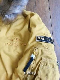 Breitling Novelty Alpha Industries Hoodie Coat Jacket Yellow Size M Japan F/S