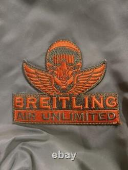 Breitling x Alpha Industries Limited MA-1 Bomber Flight Jacket Beige Size M
