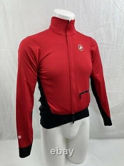 Castelli ALPHA Gore WindStopper Fleece-Lined Red Cycling Jacket MD