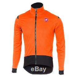 Castelli Alpha RoS Light All-Weather Winter Road Cycling Jacket (Orange/Black)