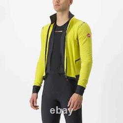 Castelli Men's Alpha Flight Ros Jacket, Sulphur/nickel Gray-dark Gray, Medium