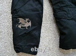 DRAGON FIELD COAT BLACK M WithCHAIN ALPHA INDUSTRIES RARE